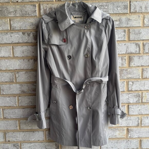 MICHAEL Michael Kors Long Sleeve Button Up Belted Trench Coat Women's Size XS - Picture 1 of 12